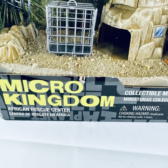 Animal Planet Micro Kingdom African Rescue Center Playset Lion Zebra Hippo - Picture 3 of 8